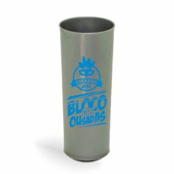 CANECA, COPOS E TAÇAS COPOS COPOS PLÁSTICOS LONG DRINK 350ML IMPRESSÃO 1 COR LEITOSO Preto e branco frente - 300 un.