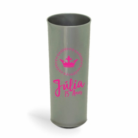 CANECA, COPOS E TAÇAS COPOS COPOS PLÁSTICOS LONG DRINK 350ML IMPRESSÃO 1 COR LEITOSO Preto e branco frente - 500 un.