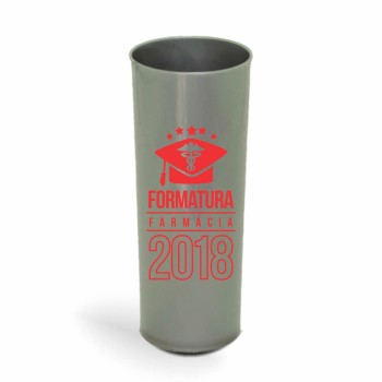 CANECA, COPOS E TAÇAS COPOS COPOS PLÁSTICOS LONG DRINK 350ML IMPRESSÃO 1 COR LEITOSO Preto e branco frente - 100 un.