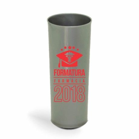 CANECA, COPOS E TAÇAS COPOS COPOS PLÁSTICOS LONG DRINK 350ML IMPRESSÃO 1 COR LEITOSO Preto e branco frente - 100 un.