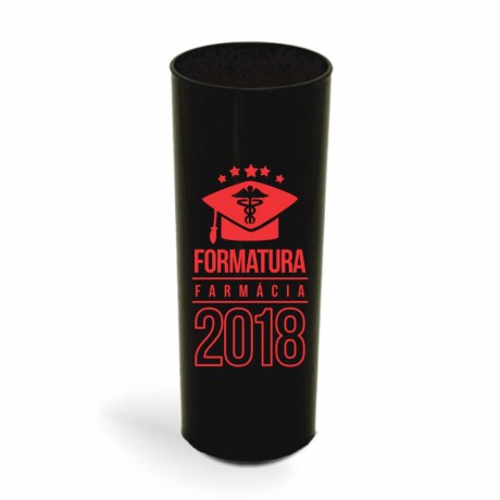 CANECA, COPOS E TAÇAS COPOS COPOS PLÁSTICOS LONG DRINK 350ML IMPRESSÃO 1 COR LEITOSO Preto e branco frente - 100 un.