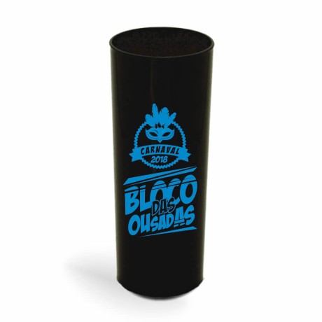 CANECA, COPOS E TAÇAS COPOS COPOS PLÁSTICOS LONG DRINK 350ML IMPRESSÃO 1 COR LEITOSO Preto e branco frente - 300 un.