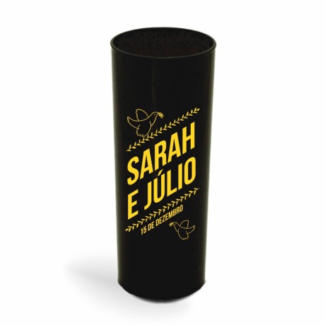 CANECA, COPOS E TAÇAS COPOS COPOS PLÁSTICOS LONG DRINK 350ML IMPRESSÃO 1 COR LEITOSO Preto e branco frente - 1000 un.