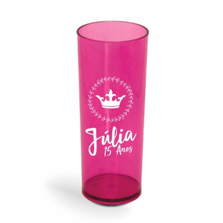 CANECA, COPOS E TAÇAS COPOS COPOS PLÁSTICOS LONG DRINK 350ML IMPRESSÃO 1 COR TRANSPARENTE Preto e branco frente - 500 un.