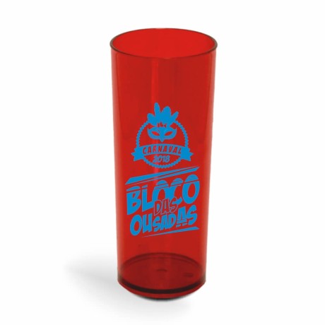 CANECA, COPOS E TAÇAS COPOS COPOS PLÁSTICOS LONG DRINK 350ML IMPRESSÃO 1 COR TRANSPARENTE Preto e branco frente - 300 un.
