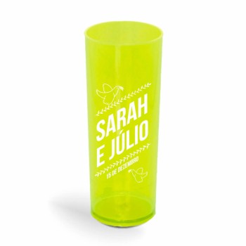 CANECA, COPOS E TAÇAS COPOS COPOS PLÁSTICOS LONG DRINK 350ML IMPRESSÃO 1 COR TRANSPARENTE Preto e branco frente - 1000 un.