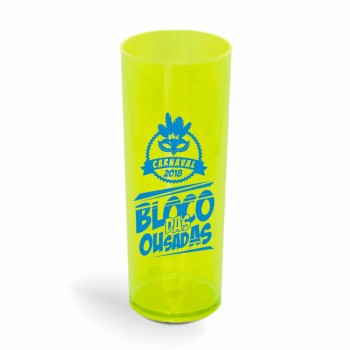 CANECA, COPOS E TAÇAS COPOS COPOS PLÁSTICOS LONG DRINK 350ML IMPRESSÃO 1 COR TRANSPARENTE Preto e branco frente - 300 un.