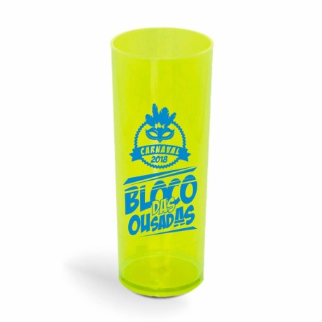 CANECA, COPOS E TAÇAS COPOS COPOS PLÁSTICOS LONG DRINK 350ML IMPRESSÃO 1 COR TRANSPARENTE Preto e branco frente - 300 un.