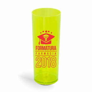 CANECA, COPOS E TAÇAS COPOS COPOS PLÁSTICOS LONG DRINK 350ML IMPRESSÃO 1 COR TRANSPARENTE Preto e branco frente - 100 un.