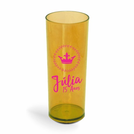 CANECA, COPOS E TAÇAS COPOS COPOS PLÁSTICOS LONG DRINK 350ML IMPRESSÃO 1 COR TRANSPARENTE Preto e branco frente - 500 un.