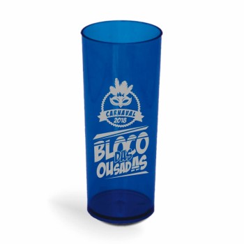 CANECA, COPOS E TAÇAS COPOS COPOS PLÁSTICOS LONG DRINK 350ML IMPRESSÃO 1 COR TRANSPARENTE Preto e branco frente - 300 un.