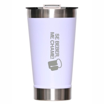 CANECA, COPOS E TAÇAS COPOS COPOS TÉRMICOS MODELO COM ABRIDOR 470ML BRANCO Preto e branco frente - 5 un.