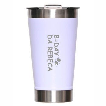 CANECA, COPOS E TAÇAS COPOS COPOS TÉRMICOS MODELO COM ABRIDOR 470ML BRANCO Preto e branco frente - 10 un.