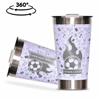 CANECA, COPOS E TAÇAS COPOS COPOS TÉRMICOS MODELO COM ABRIDOR GRAVAÇÃO 360 470ML Preto e branco frente - 1 un.
