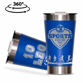 CANECA, COPOS E TAÇAS COPOS COPOS TÉRMICOS MODELO COM ABRIDOR GRAVAÇÃO 360 470ML Preto e branco frente - 1 un.