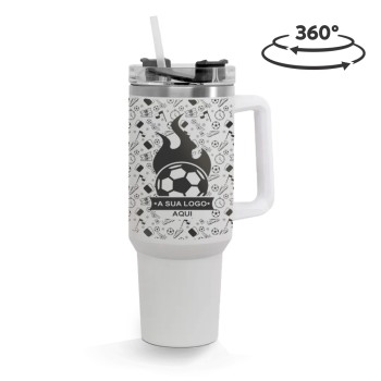 CANECA, COPOS E TAÇAS COPOS COPOS TÉRMICOS MODELO QUENCH PRO TAMPA ACRÍLICA GRAVAÇÃO 360 Preto e branco frente - 5 un.