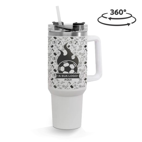 CANECA, COPOS E TAÇAS COPOS COPOS TÉRMICOS MODELO QUENCH PRO TAMPA ACRÍLICA GRAVAÇÃO 360 Preto e branco frente - 5 un.