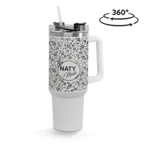 CANECA, COPOS E TAÇAS COPOS COPOS TÉRMICOS MODELO QUENCH PRO TAMPA ACRÍLICA GRAVAÇÃO 360 Preto e branco frente - 10 un.