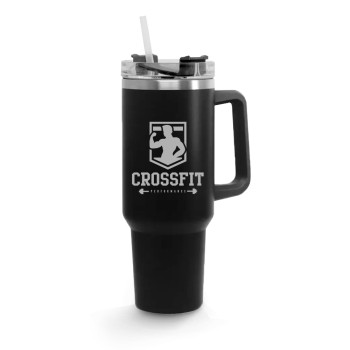 CANECA, COPOS E TAÇAS COPOS COPOS TÉRMICOS MODELO QUENCH PRO TAMPA ACRÍLICA GRAVAÇÃO FRONTAL Preto e branco frente - 1 un.