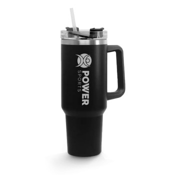 CANECA, COPOS E TAÇAS COPOS COPOS TÉRMICOS MODELO QUENCH PRO TAMPA ACRÍLICA GRAVAÇÃO FRONTAL Preto e branco frente - 5 un.