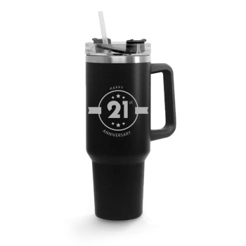 CANECA, COPOS E TAÇAS COPOS COPOS TÉRMICOS MODELO QUENCH PRO TAMPA ACRÍLICA GRAVAÇÃO FRONTAL Preto e branco frente - 10 un.