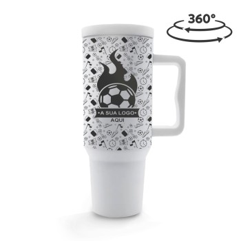 CANECA, COPOS E TAÇAS COPOS COPOS TÉRMICOS MODELO QUENCH PRO TAMPA LISA GRAVAÇÃO 360 Preto e branco frente - 5 un.