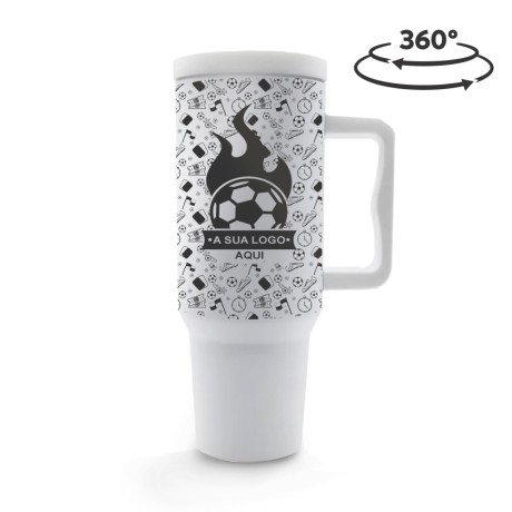 CANECA, COPOS E TAÇAS COPOS COPOS TÉRMICOS MODELO QUENCH PRO TAMPA LISA GRAVAÇÃO 360 Preto e branco frente - 5 un.