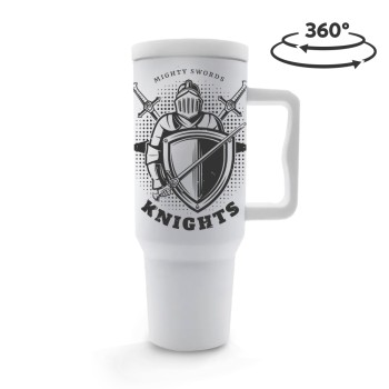 CANECA, COPOS E TAÇAS COPOS COPOS TÉRMICOS MODELO QUENCH PRO TAMPA LISA GRAVAÇÃO 360 Preto e branco frente - 1 un.