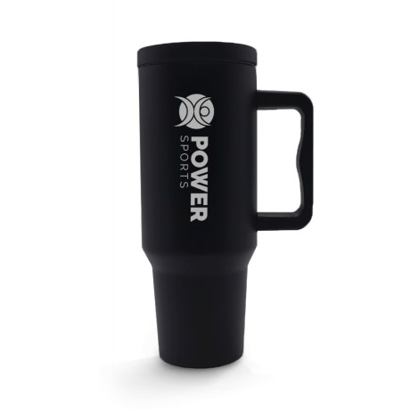 CANECA, COPOS E TAÇAS COPOS COPOS TÉRMICOS MODELO QUENCH PRO TAMPA LISA GRAVAÇÃO FRONTAL Preto e branco frente - 5 un.