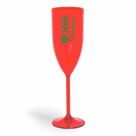 CANECA, COPOS E TAÇAS TAÇAS TAÇAS PLÁSTICAS TAÇA DE CHAMPANHE 180ML IMPRESSÃO 1 COR TRANSPARENTE Preto e branco frente - 3000 un.