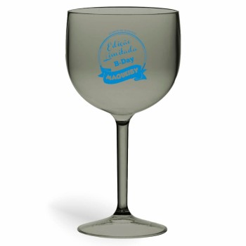 CANECA, COPOS E TAÇAS TAÇAS TAÇAS PLÁSTICAS TAÇA DE GIN 580ML IMPRESSÃO 1 COR TRANSPARENTE 50 un. - Preto e branco frente