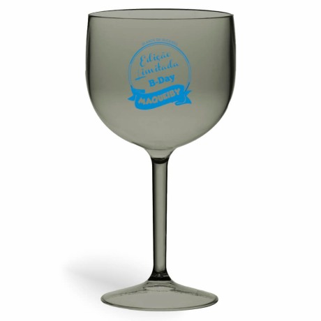 CANECA, COPOS E TAÇAS TAÇAS TAÇAS PLÁSTICAS TAÇA DE GIN 580ML IMPRESSÃO 1 COR TRANSPARENTE 50 un. - Preto e branco frente