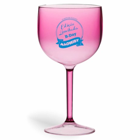 CANECA, COPOS E TAÇAS TAÇAS TAÇAS PLÁSTICAS TAÇA DE GIN 580ML IMPRESSÃO 1 COR TRANSPARENTE Preto e branco frente - 50 un.