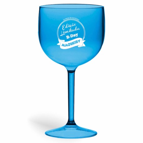 CANECA, COPOS E TAÇAS TAÇAS TAÇAS PLÁSTICAS TAÇA DE GIN 580ML IMPRESSÃO 1 COR TRANSPARENTE Preto e branco frente - 50 un.