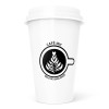 COPO BUCKS 550ML IMPRESSÃO SILK BRANCO Preto e branco frente e verso - 300 un.