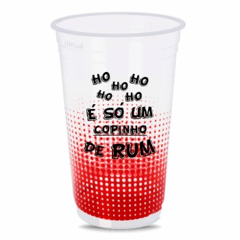 CANECAS E COPOS COPOS DESCARTÁVEIS 400ML IMPRESSÃO SILK TRANSPARENTE 360º 5000 un. - Preto e branco frente e verso