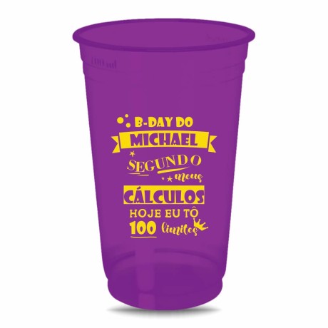 CANECAS E COPOS COPOS DESCARTÁVEIS 500ML IMPRESSÃO SILK FOSCO 50 un. - Preto e branco frente e verso