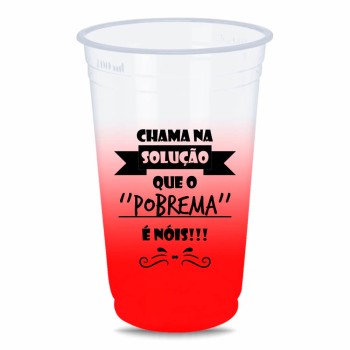 CANECAS E COPOS COPOS DESCARTÁVEIS 700ML IMPRESSÃO SILK DEGRADÊ 100 un. - Preto e branco frente e verso