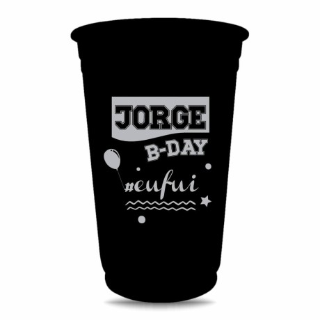 CANECAS E COPOS COPOS DESCARTÁVEIS 700ML IMPRESSÃO SILK FOSCO 500 un. - Preto e branco frente e verso