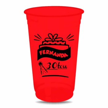 CANECAS E COPOS COPOS DESCARTÁVEIS 700ML IMPRESSÃO SILK FOSCO 100 un. - Preto e branco frente e verso