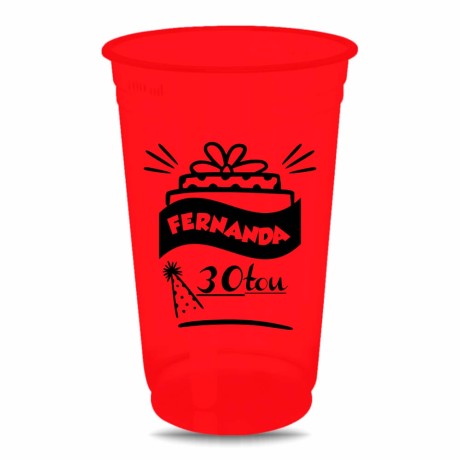 CANECAS E COPOS COPOS DESCARTÁVEIS 700ML IMPRESSÃO SILK FOSCO 100 un. - Preto e branco frente e verso