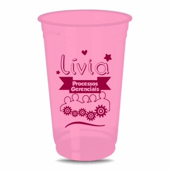 CANECAS E COPOS COPOS DESCARTÁVEIS 700ML IMPRESSÃO SILK FOSCO 1000 un. - Preto e branco frente e verso