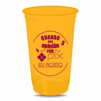 CANECAS E COPOS COPOS DESCARTÁVEIS 700ML IMPRESSÃO SILK FOSCO 5000 un. - Preto e branco frente e verso