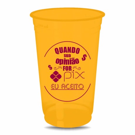 CANECAS E COPOS COPOS DESCARTÁVEIS 700ML IMPRESSÃO SILK FOSCO 5000 un. - Preto e branco frente e verso