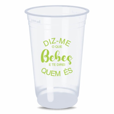 CANECAS E COPOS COPOS DESCARTÁVEIS 700ML IMPRESSÃO SILK TRANSPARENTE Preto e branco frente e verso - 500 un.