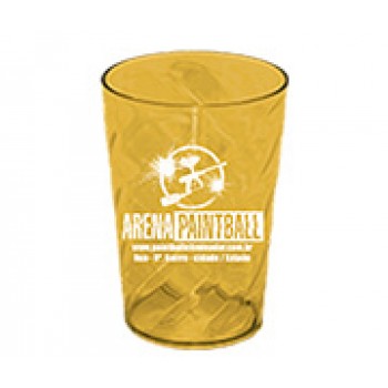 CANECAS E COPOS COPOS PLÁSTICOS COPO TWISTER 480ML IMPRESSÃO 1 COR TRANSPARENTE AMARELO Preto e branco frente - 500 un.