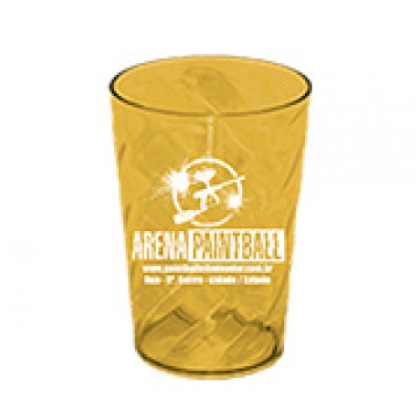 CANECAS E COPOS COPOS PLÁSTICOS COPO TWISTER 480ML IMPRESSÃO 1 COR TRANSPARENTE AMARELO Preto e branco frente - 500 un.