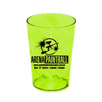 CANECAS E COPOS COPOS PLÁSTICOS COPO TWISTER 480ML IMPRESSÃO 1 COR TRANSPARENTE AMARELO NEON Preto e branco frente - 500 un.