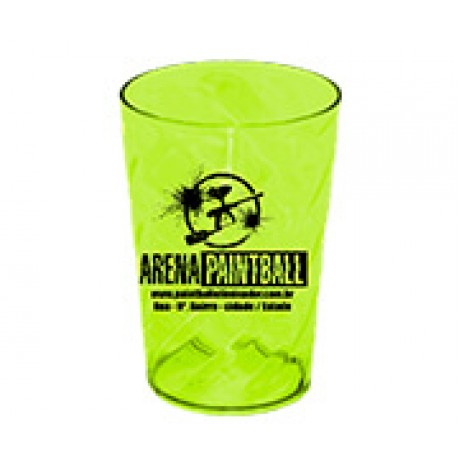 CANECAS E COPOS COPOS PLÁSTICOS COPO TWISTER 480ML IMPRESSÃO 1 COR TRANSPARENTE AMARELO NEON Preto e branco frente - 500 un.