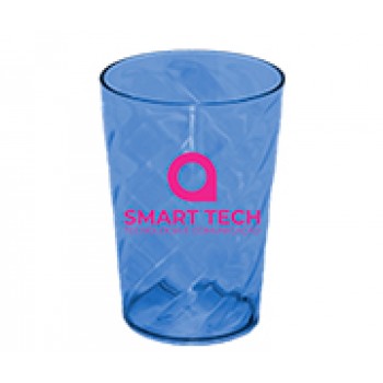 CANECAS E COPOS COPOS PLÁSTICOS COPO TWISTER 480ML IMPRESSÃO 1 COR TRANSPARENTE AZUL Preto e branco frente - 1000 un.